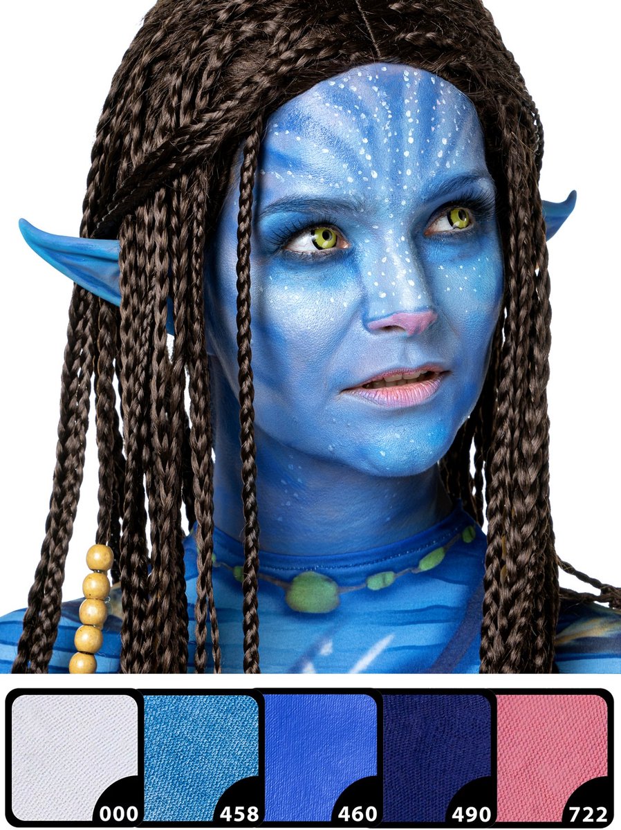 Make-up Set Avatar Blauwe Stammenkrigers - Carnaval Halloween