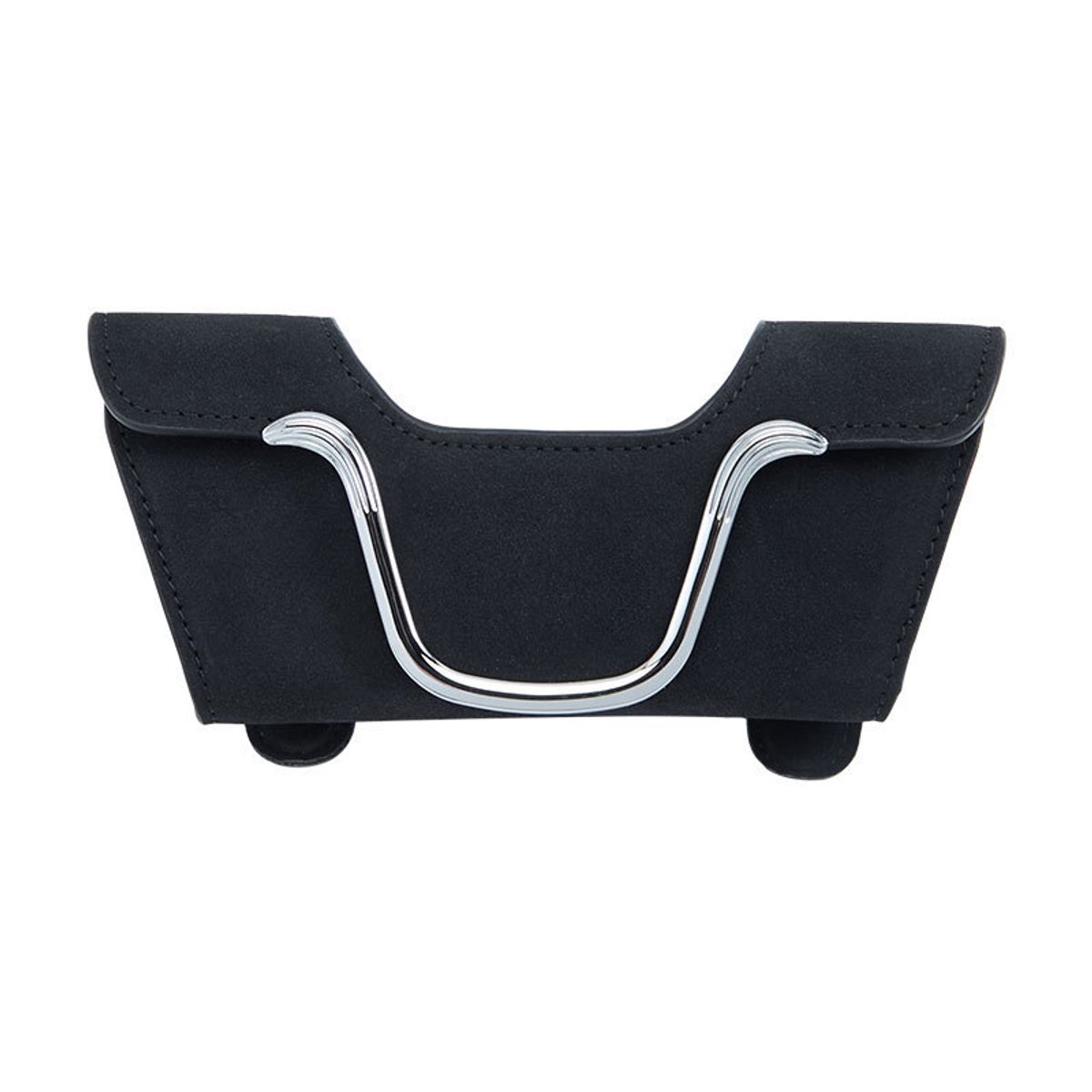 Zonnebrilhouder geschikt voor autozonneklepklem, suède brillenopbergdoos met magneetsluiting, zachte brillenkoker, universele auto-interieur opbergaccessoires - unisex (zwart)