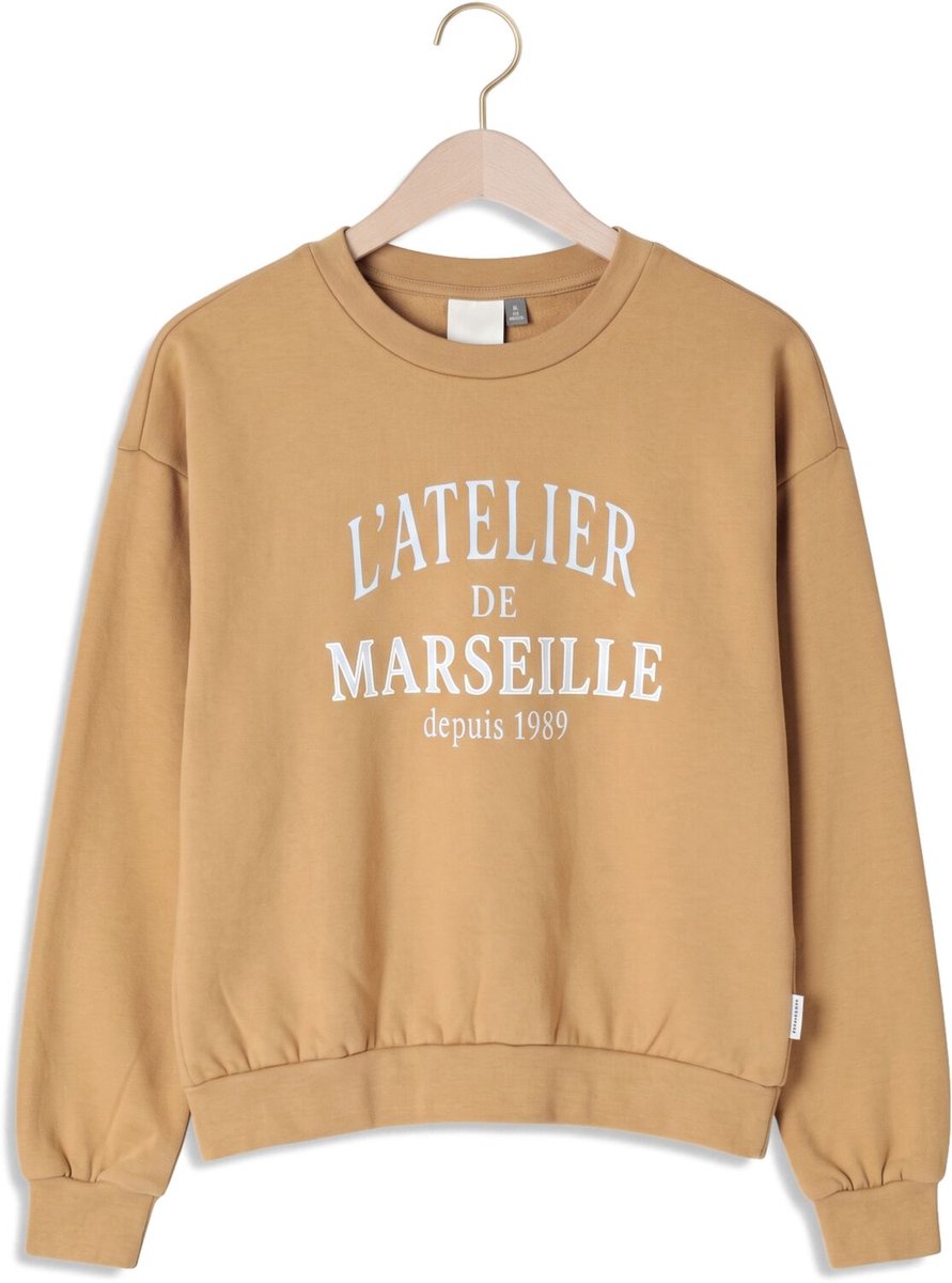 Retour Dynah Truien & Vesten Meisjes - Sweater - Hoodie - Vest- Oker - Maat 122/128