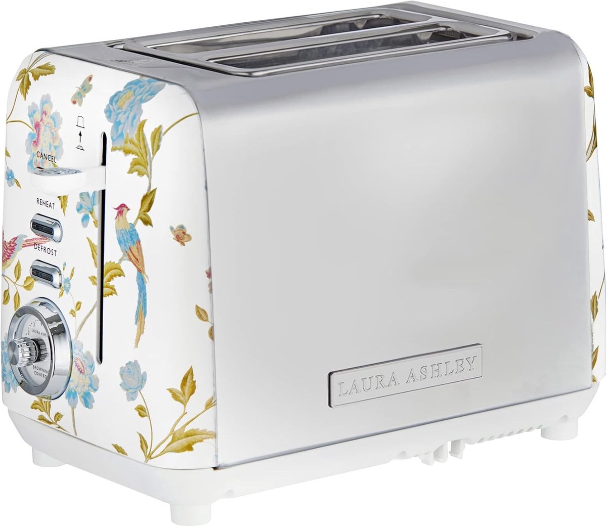 Broodrooster - Wit - 2 Plakjes - Roestvrijstaal met Instelbare Verwarming - Voor Perfect Geroosterd Brood