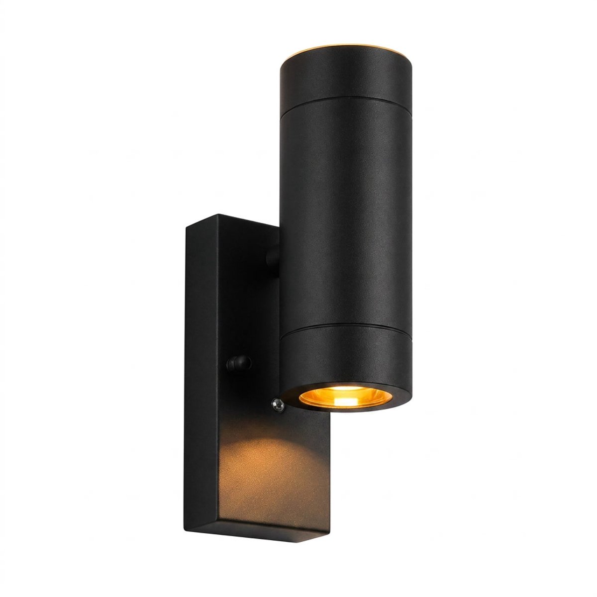 Luminize buitenlamp met dag en nacht sensor - wandlamp buiten met schemersensor - GU10 fitting - up en down light - 220V - IP44 - tuinverlichting - zwart