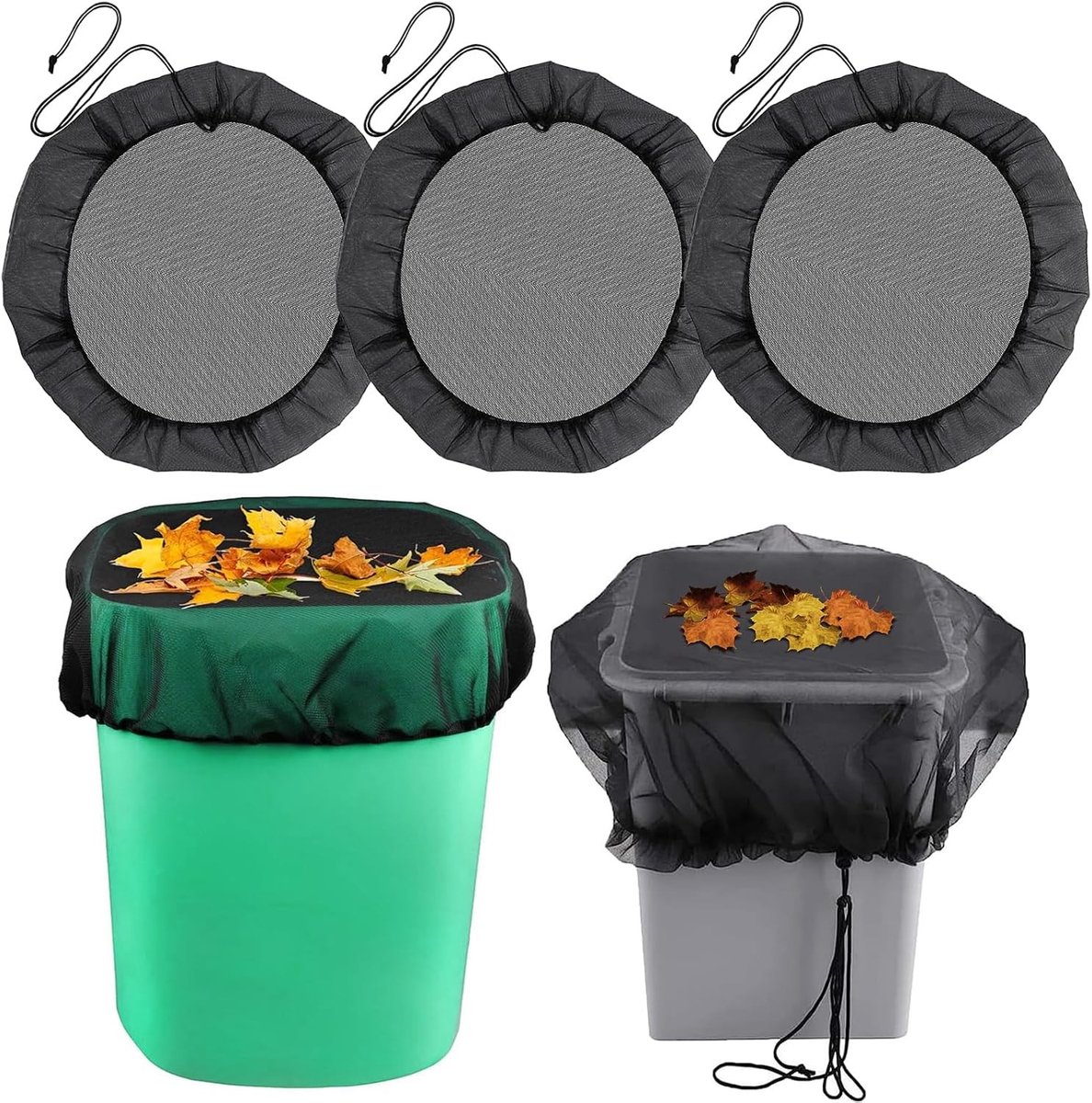 Regentonnet - Zwart - 80 cm - Verstelbare Afdekking van Duurzaam Polyester - Voor Regenton Bescherming