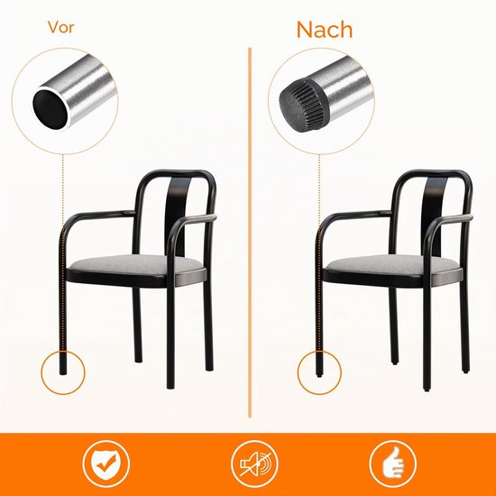 Set van 8 verstelbare meubelsteunen voor ronde buizen 16mm met M6 schroefdraad — afbeelding 2
