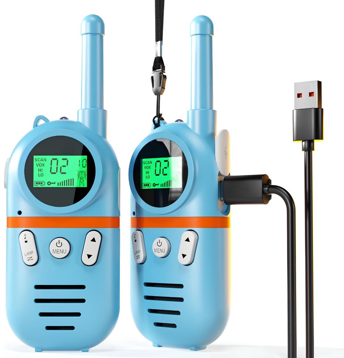 NIVA® Walkie talkie - Portofoon - Walkie talkie voor kinderen - Blauw - 3cm x 6cm x 15cm