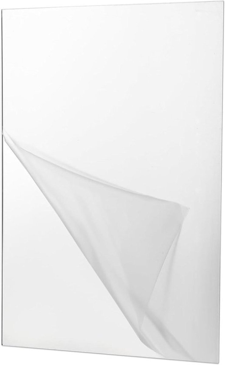 Spiegel voor doe-het-zelf projecten 20 x 30 cm, acryl spiegeltegels flexibel om op te plakken