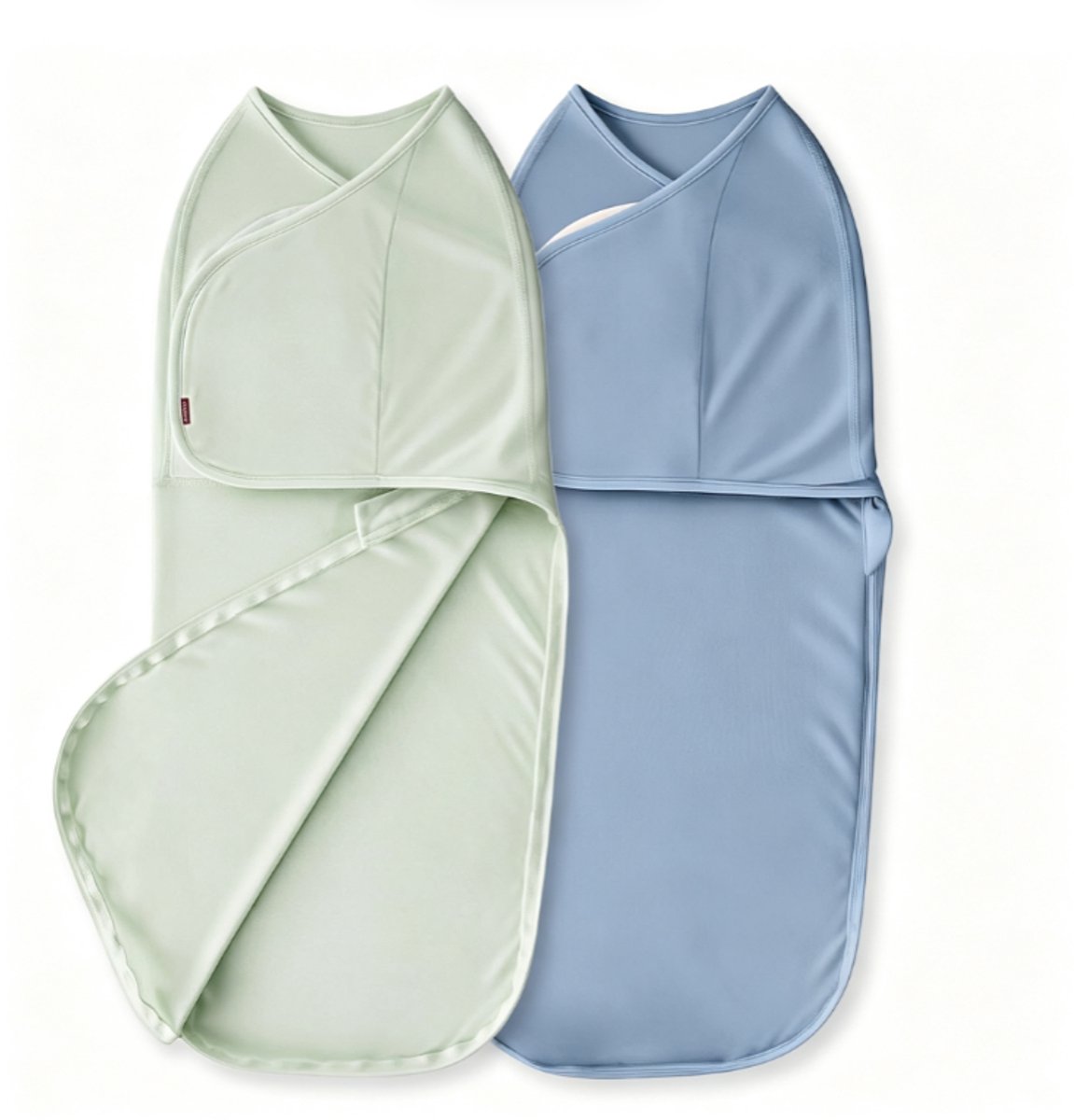 Set van twee babywikkeldekens met stille sluiting, geschikt voor baby's van 0-3 maanden, vermindert de schrikreflex, een must-have voor kersverse ouders,Set 4