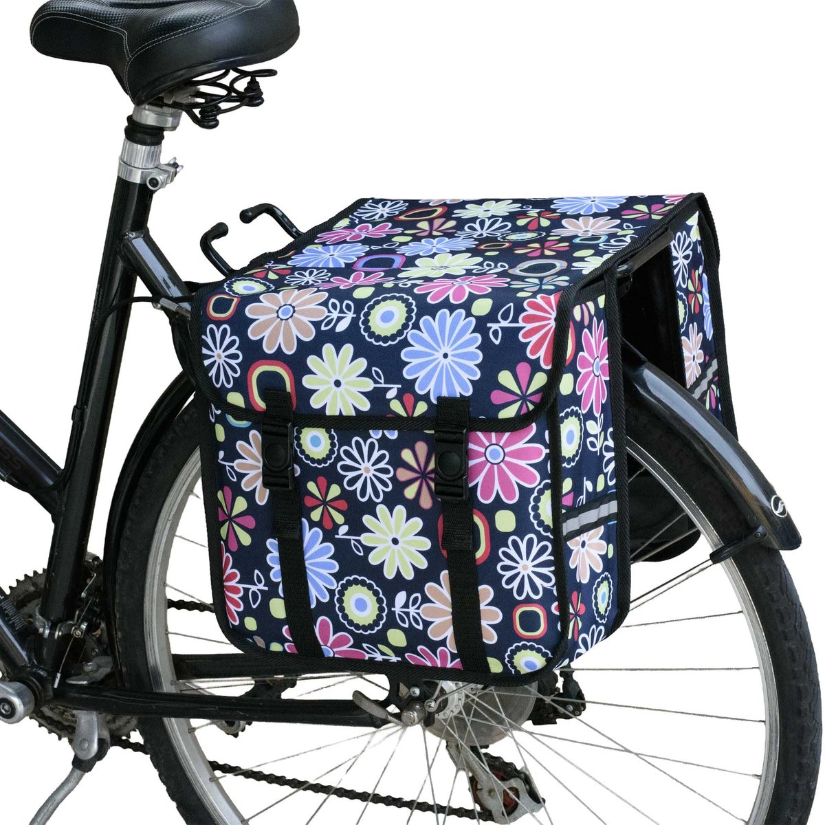 Fietstassen 26L - Dubbele tassen met print - Waterafstotend - Ideaal voor dagelijks gebruik - ShopVlot