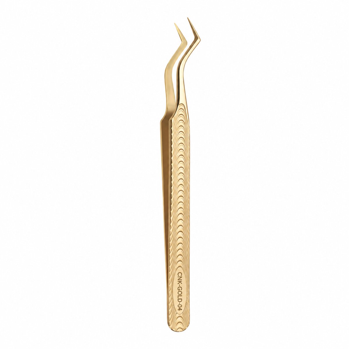 CNK Gold Collection CNK-GOLD-04 – Professioneel Volume Pincet voor Wimperextensions – Russian Volume Lash Tweezer – Gebogen Precisiepunt – Goud