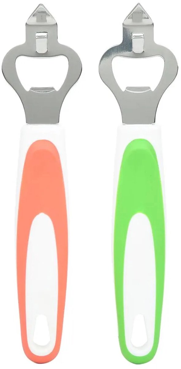 Deze draagbare handmatige flesopener, gemaakt van roestvrij staal, is perfect Geschikt voor bierflessen en blikjes en is een onmisbaar accessoire Geschikt voor bars.