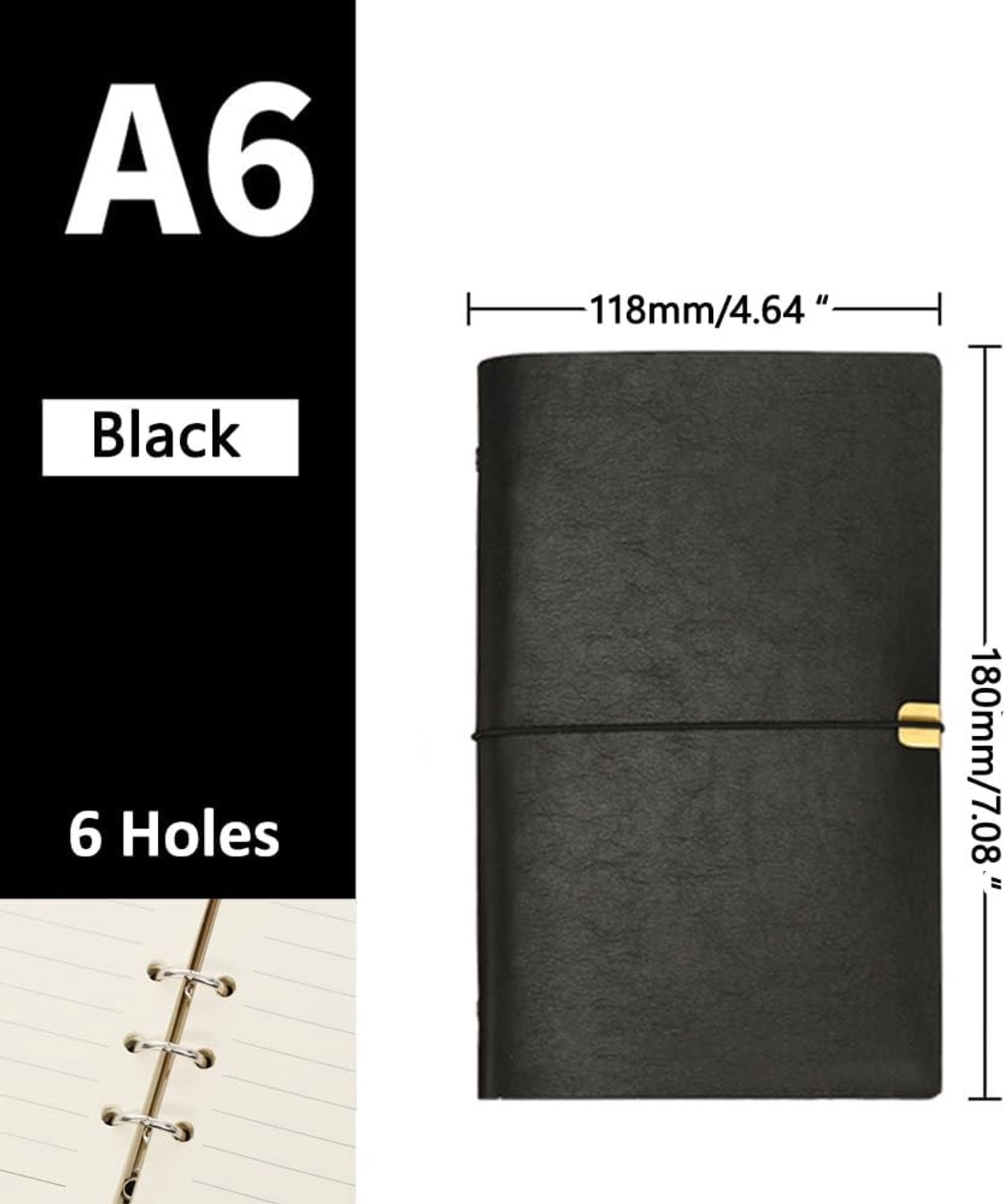 Notitieboek A6 - PU-leer - navulbaar - ideaal voor creatief schrijven - Luxento