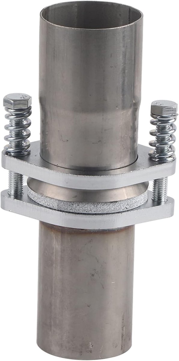 Universele 2.5 inch uitlaatpijp met snelkoppeling, staal, reparatieset voor flens en bevestigingsbouten