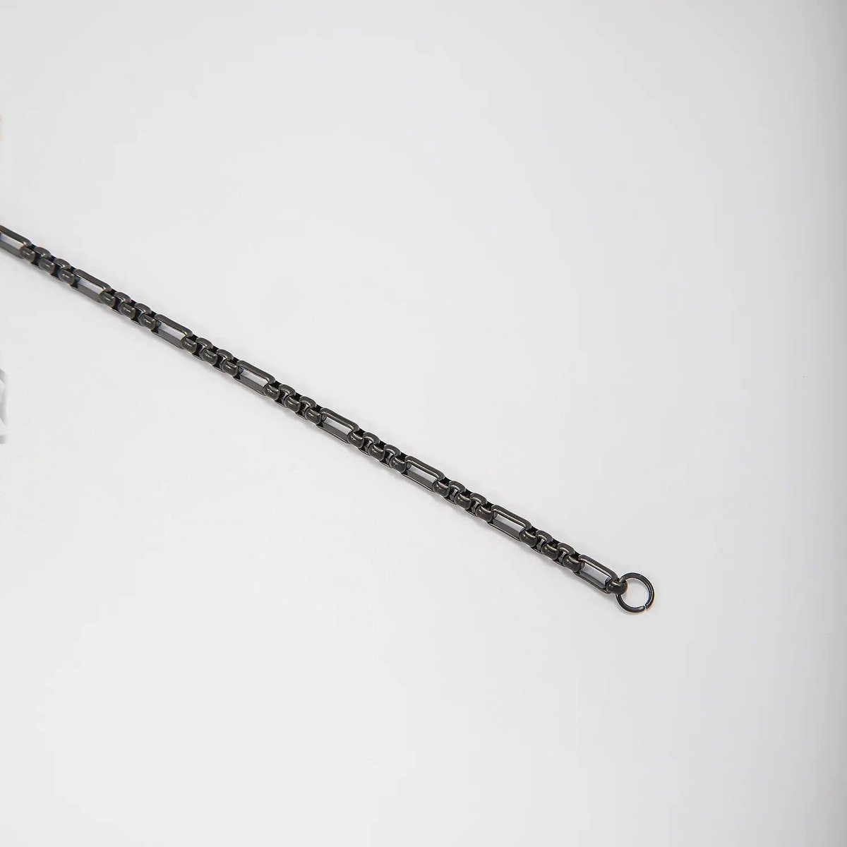 Stalen Fantasie Jasseron Ketting Zwart RVS – 2.5mm - 45cm