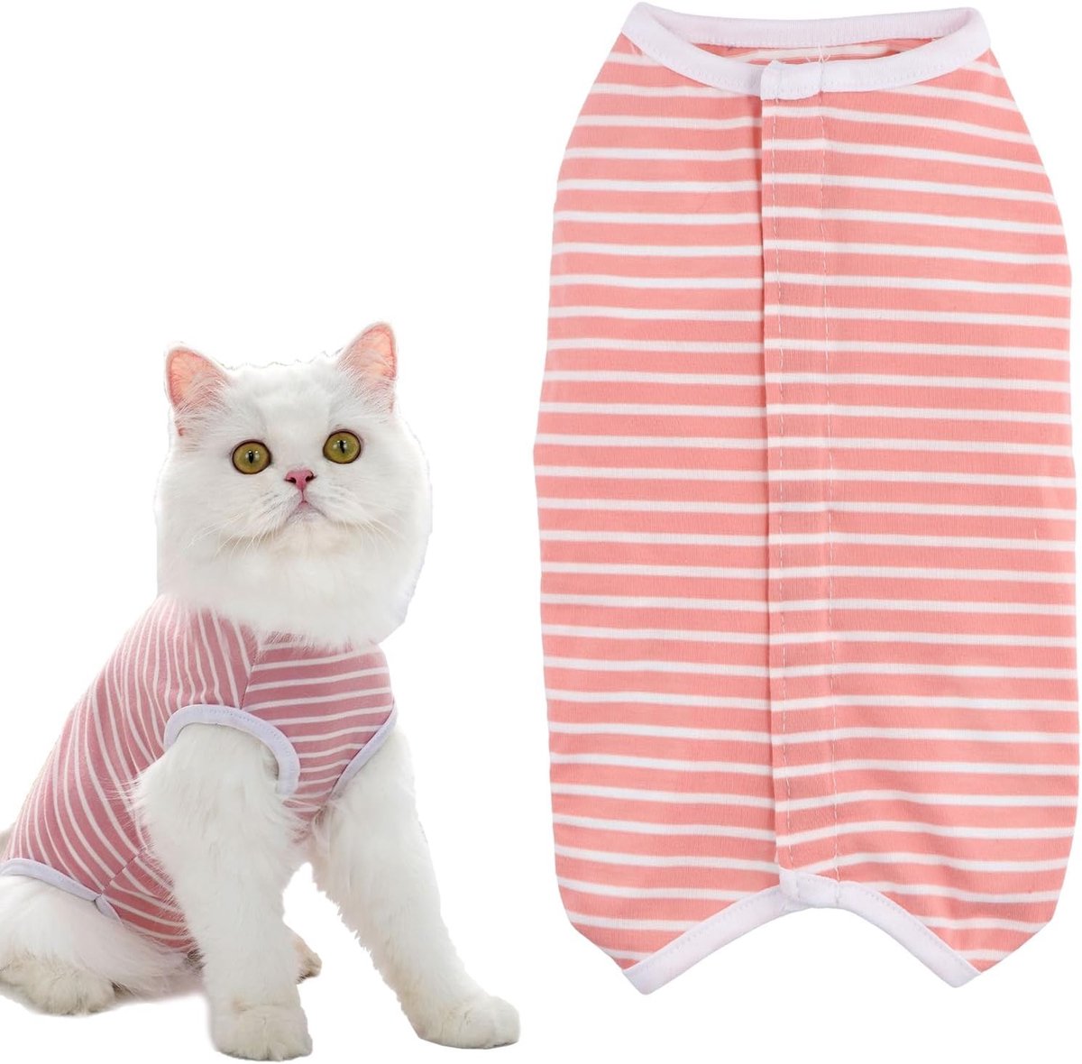 Honden- en Kattenherstelpak voor Chirurgie, Anti-Likken Postoperatief Bodysuit, Geschikt voor XS Maat (Roze)