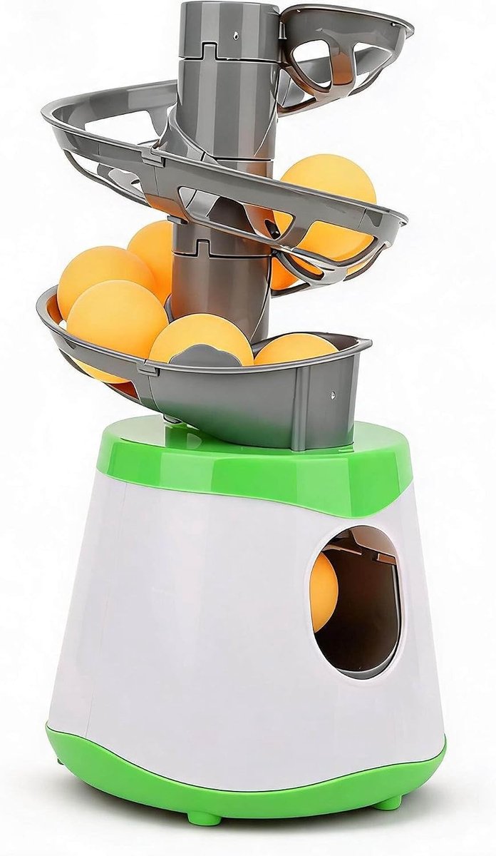 Draagbare tafeltennis serveermachine voor beginners, automatische ballauncher met 10 ballen en trainingsfunctie