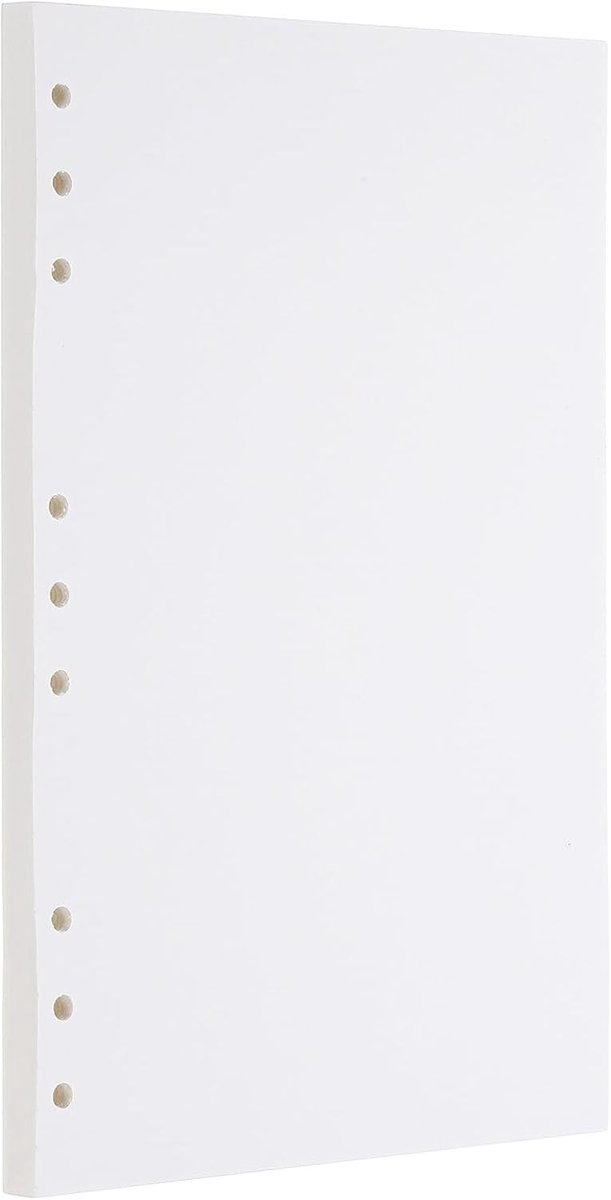 Blank Refill Paper voor 9 Ring Planner, Loose Sheet Papier, 80 Vellen/160 Pagina's voor Notitieboek en Agenda Invoegen