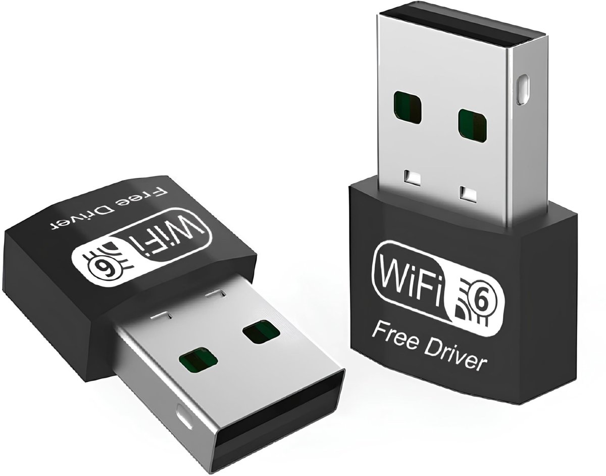 USB WiFi 6 dongle - 2.0 adapter - 300 Mbps snelheid - ideaal voor HD-streaming en gaming - ShopVlot