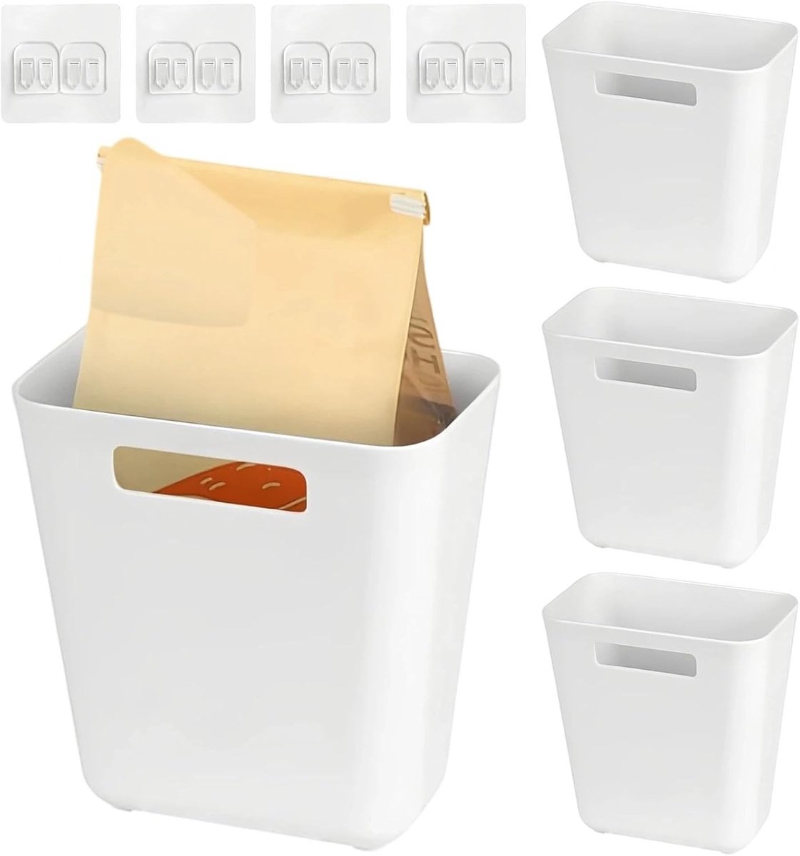 Muurplank zonder boren, zelfklevende deurorganiser, set van 4, ruimtebesparend en eenvoudig te installeren, ideaal voor thuisgebruik