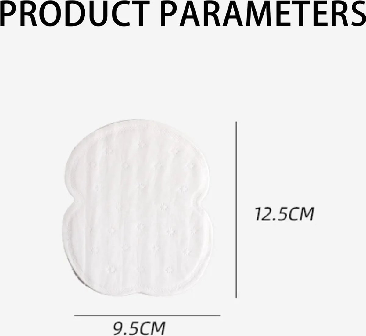 100 wegwerpbare okselzweetpads, unisex, Geschikt voor komen effectief overmatig zweten onder de oksels.