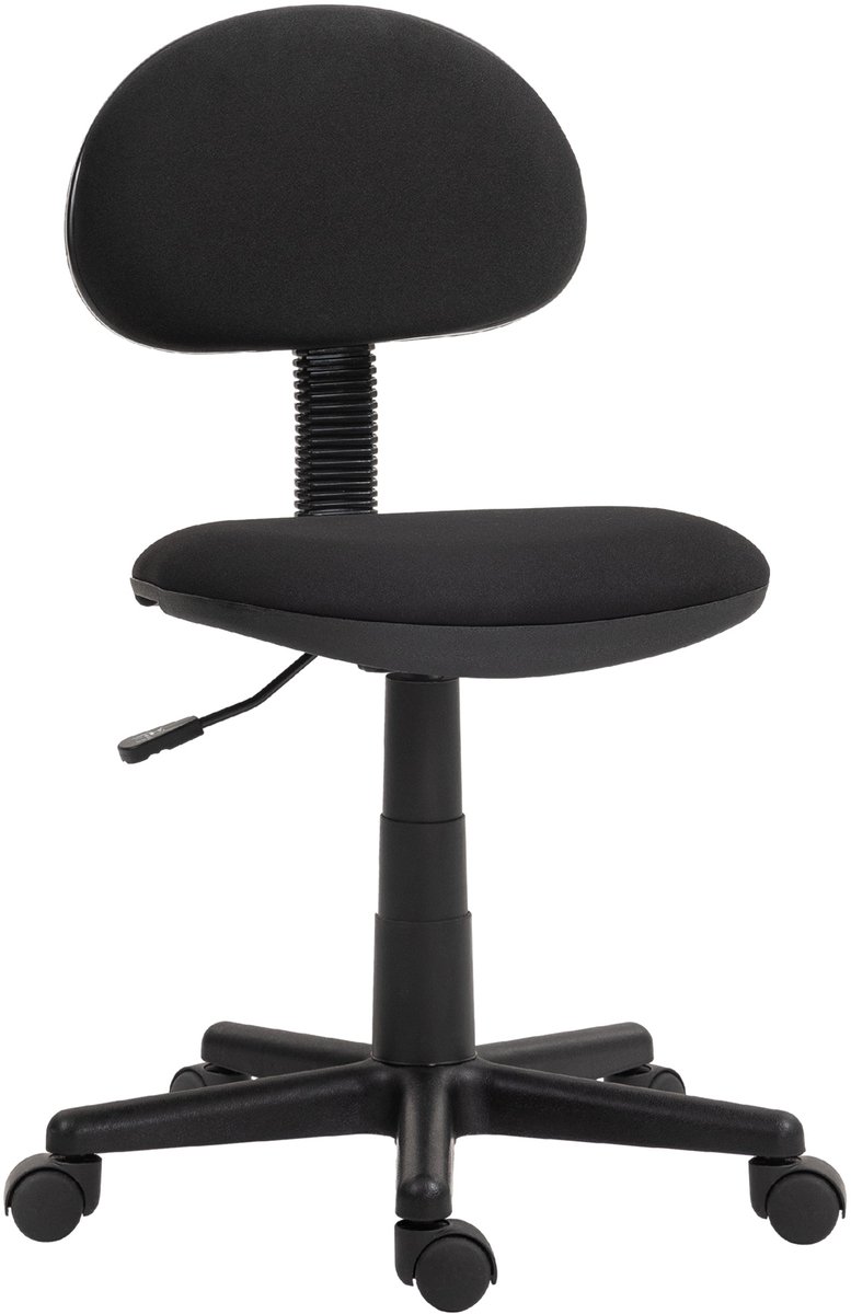 HOMCOM-Bürostuhl-Polyester, Schaumstoff-51L x 43B x 73-85H cm-Schwarz