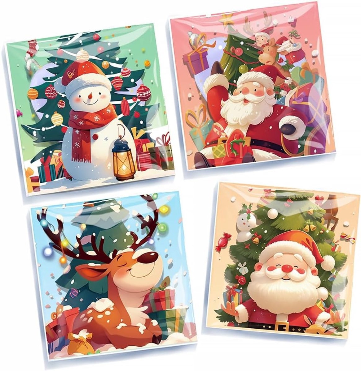 200 Stuks Transparante Cellofaanzakjes voor Kerst, Ideaal voor Koekjes, Snoep en Chocolade