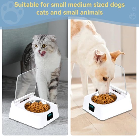 Automatische Voederdispenser voor Huisdieren, 350ML met Inductiedeksel voor Katten en Honden, Slimme Voeding voor Dieren — afbeelding 2