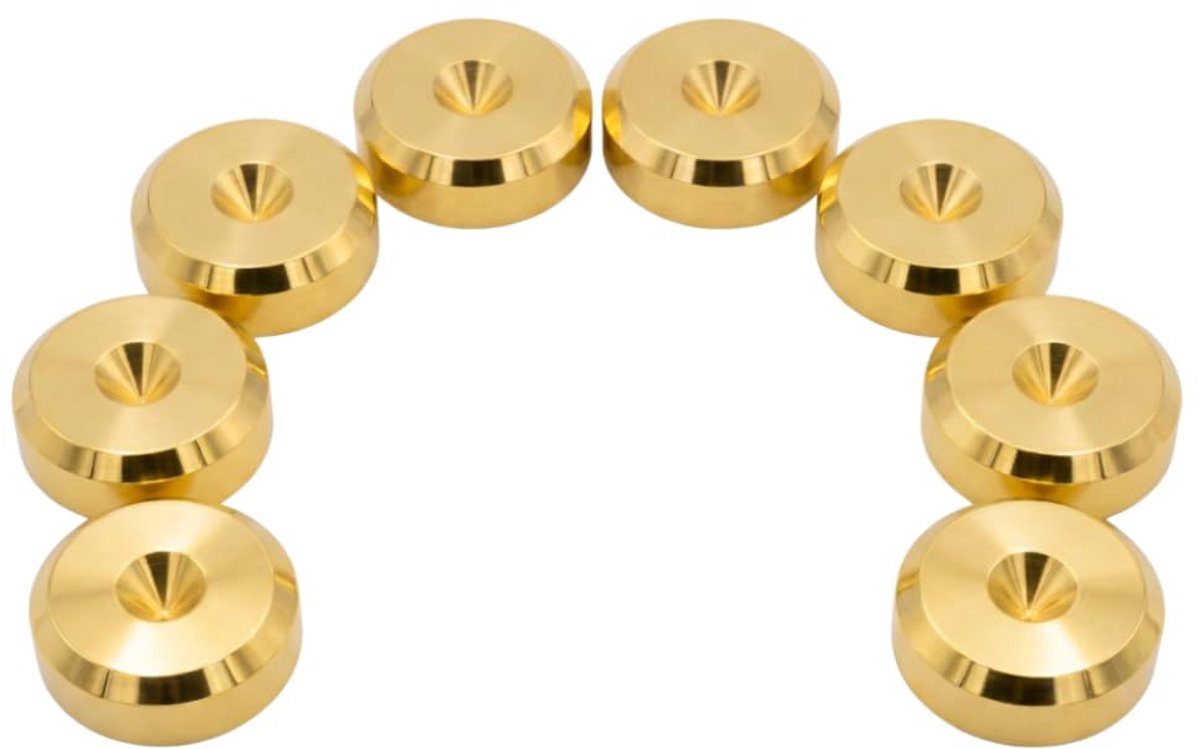 Speaker spike pads - Ø20 mm - messing - anti-vibratie isolatie voor subwoofers - ShopVlot
