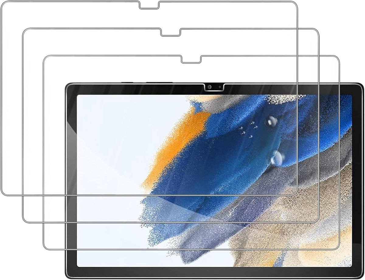 Set van 3 Gehard Glas Screen Protectors voor Galaxy Tab A8 10.5 Inch - HD 9H Hardheid, Ultra Transparant en Krasbestendig, Dun Ontwerp