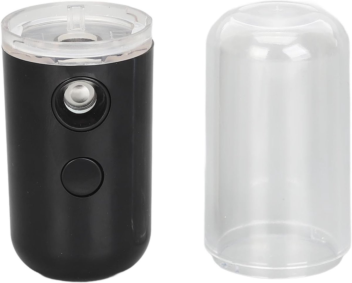 Handige nevelsproeier voor hydraterende make-up en huidverzorging, luchtbevochtiger voor optimale hydratatie (zwart)