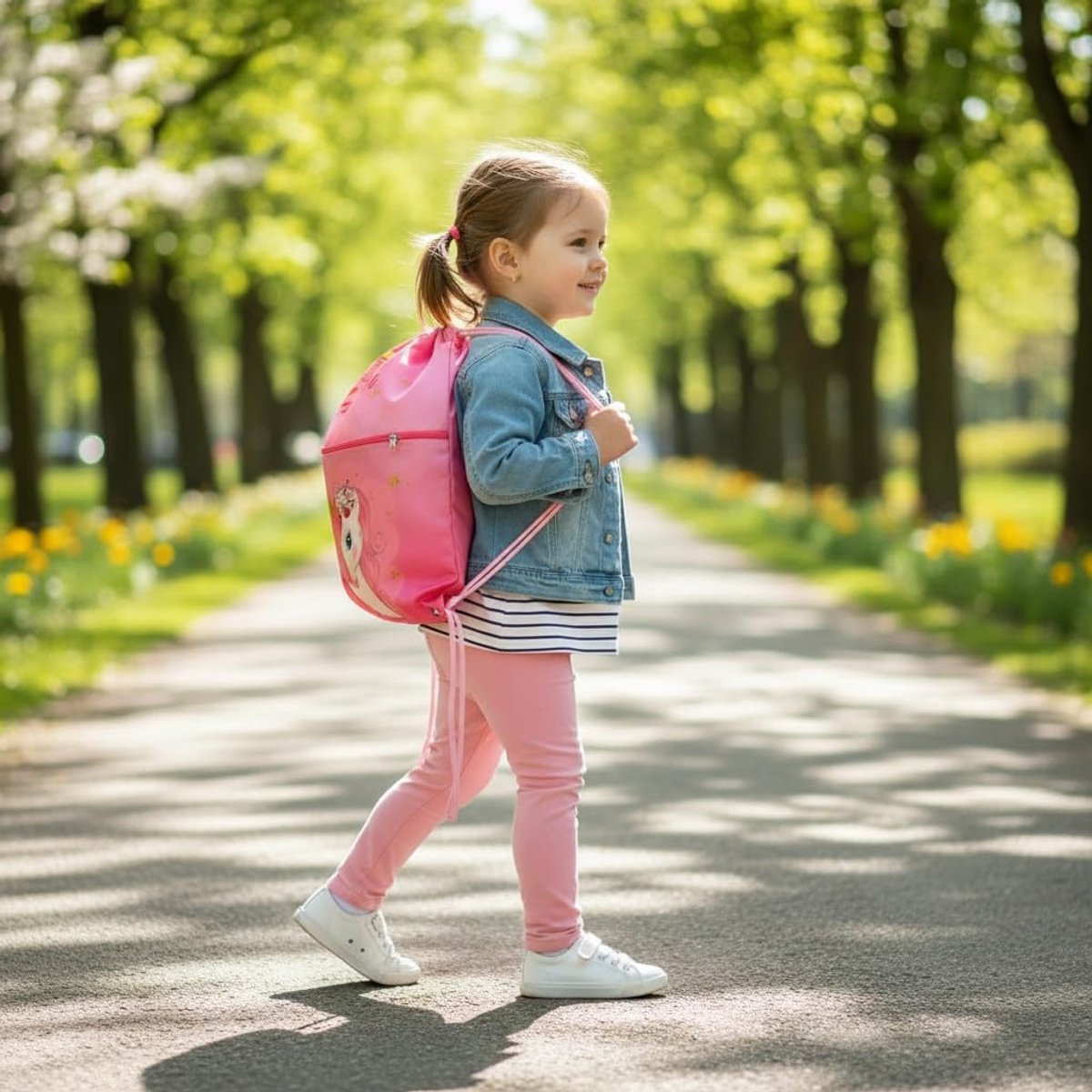 Sporttas voor kinderen - Eenhoorn - met trekkoord - ideaal voor kleuterschool en zwembad - ShopVlot