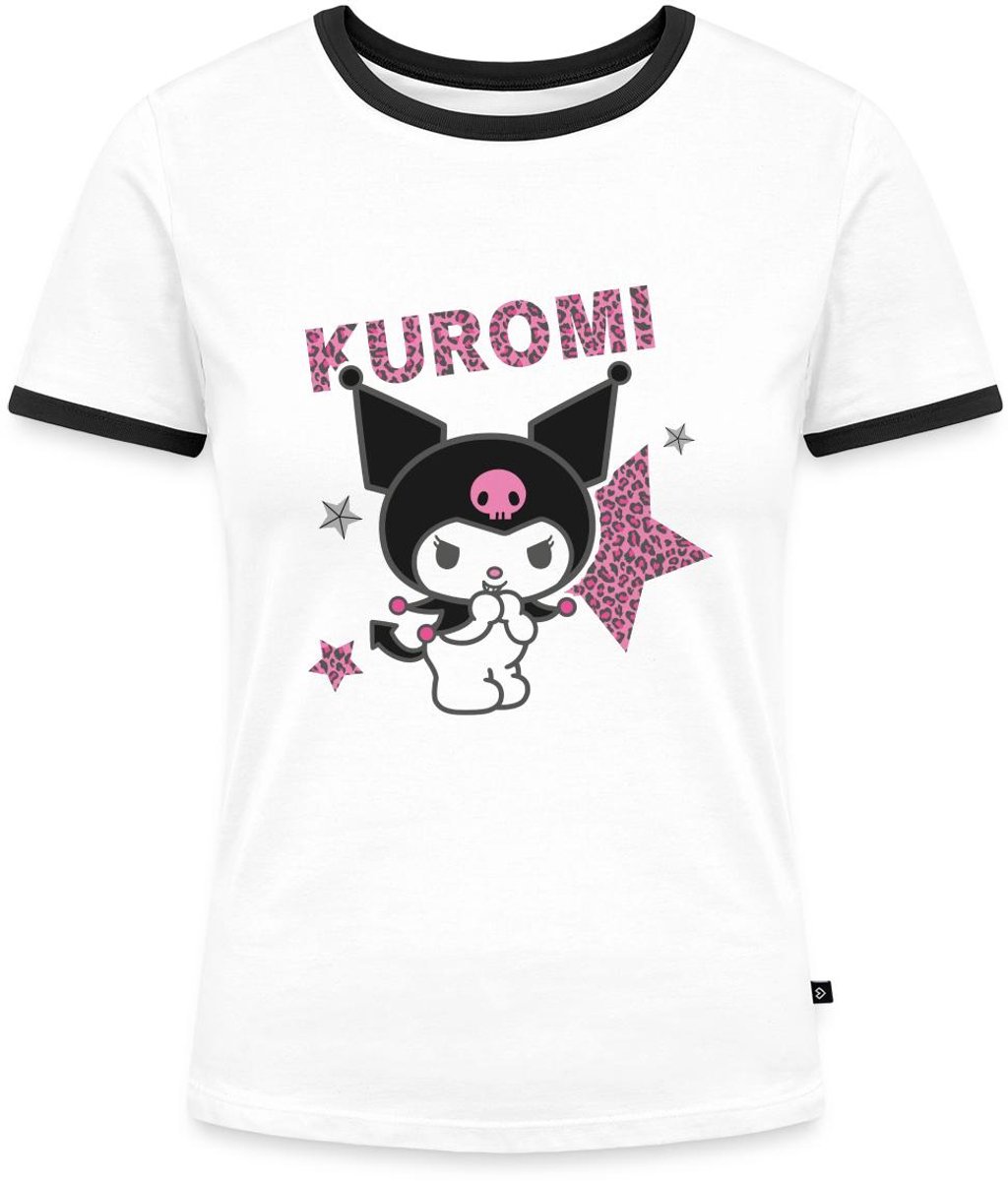 Kuromi Met Letters En Sterren In Leeuwstijl Vrouwen Contrast Shirt