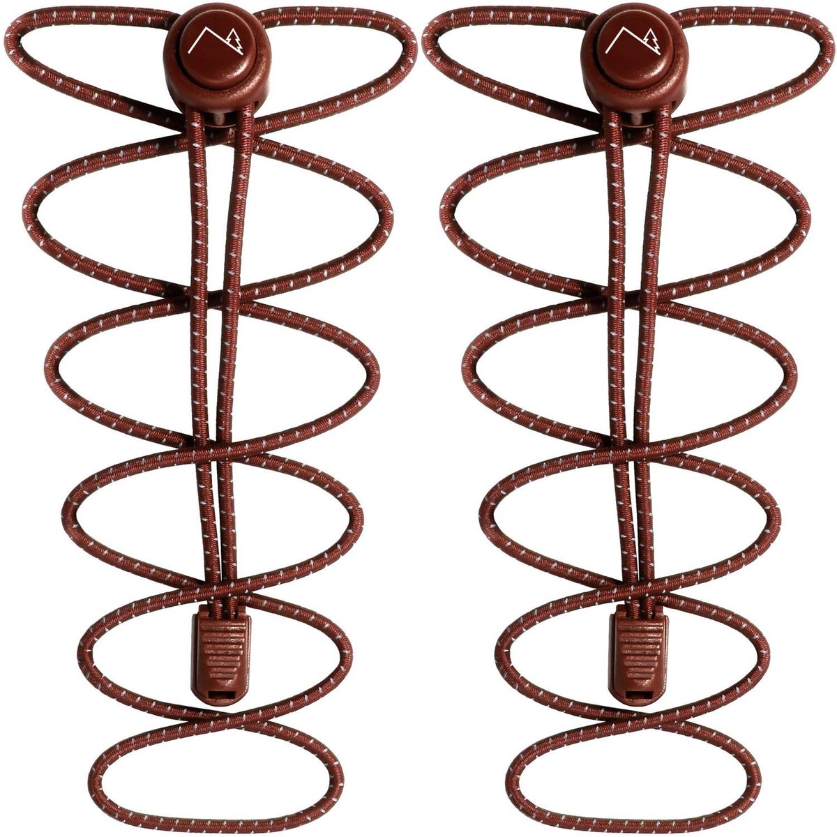 CampTeck U7195 Veters met snelsluiting, elastische veters met snelsluitsysteem, bruin, 1 paar - ShopVlot