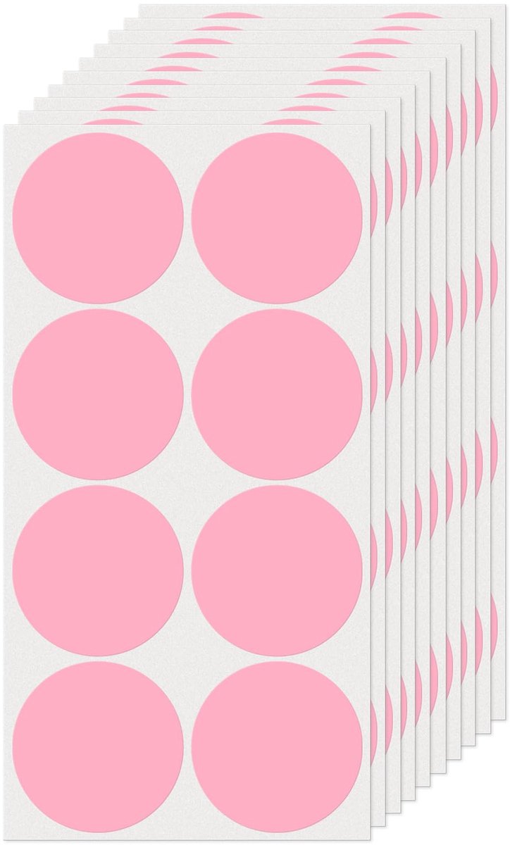 Etiketten 50 mm - Roze Cirkelstickers - Vinyl Waterdicht - Perfect voor Thuis en Kantoor - ShopVlot