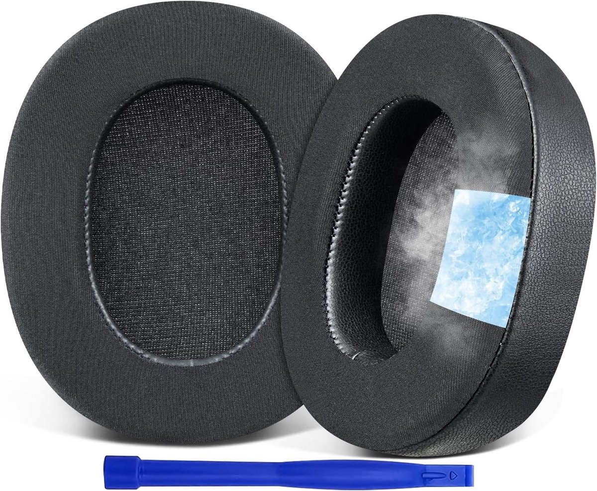 Comfortabele Koel Oorkussens voor Draadloze Hoofdtelefoon - Geschikt voor Sony WH-1000XM5 - Zwart - Ademend en Zacht