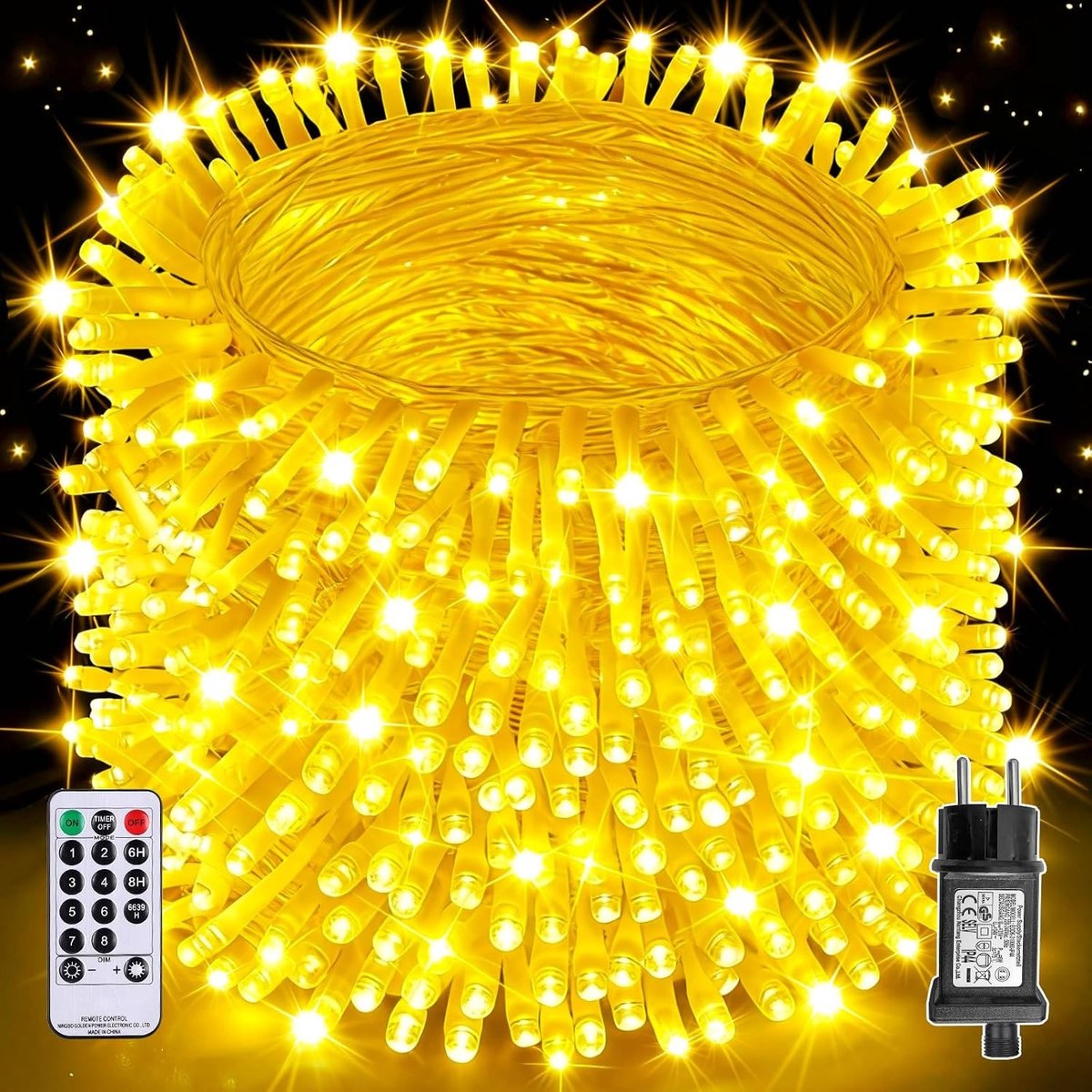 Lichtsnoer - Warm Wit - 60 m - Lichtketting met 600 LEDs en 8 Verlichtingsmodi - Voor Binnen en Buiten