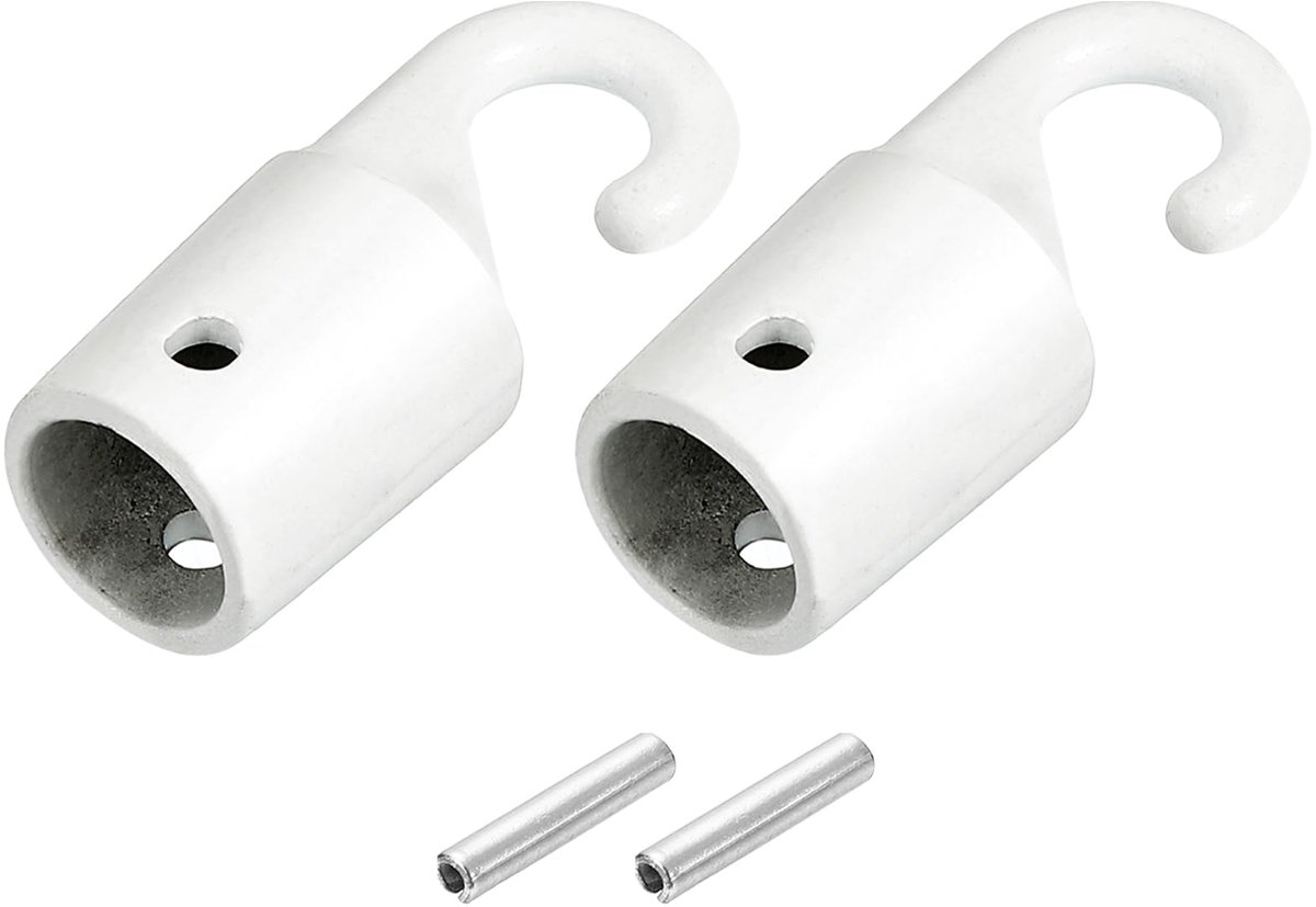 Blinde wandhaken 28 x 8 mm - wit - reserveonderdelen lamellen - ideaal voor reparatie - ShopVlot