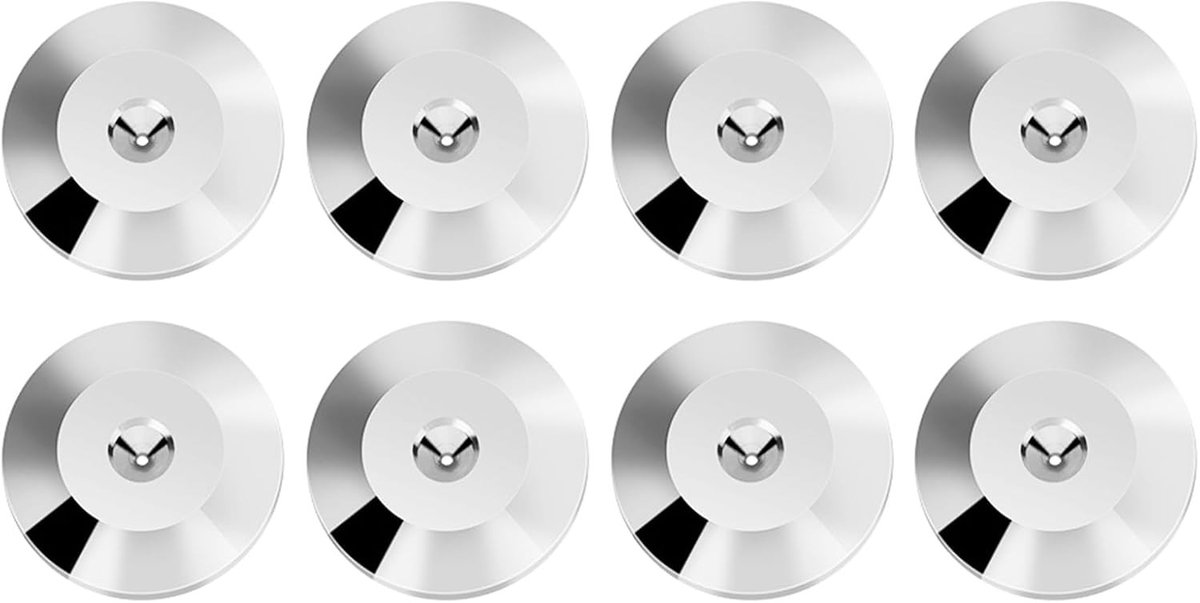8 Stuks Universele Koperen Speaker Spikes Pads voor Geluidsisolatie en Stabiliteit, 25 x 4mm Antivibratie Voeten Matten voor Vloergebruik