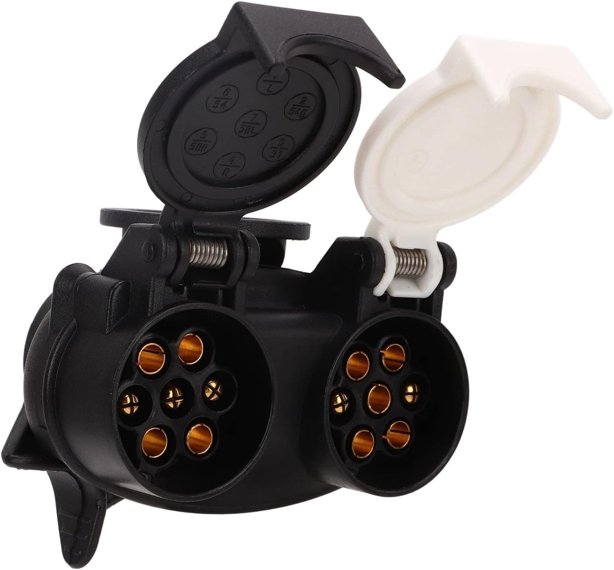 Tow Bar Conversie Adapter, Trailer Plug Adapter van 13 Pin naar 7 Pin, ABS Koper voor Alle Aanhangwagens en Trekhaak Systemen