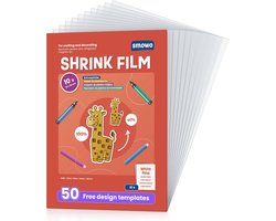 Smowo Shrink Film Pack of 10 Transparent A4 Matte Shrink Film Sheets - ShopVlot
