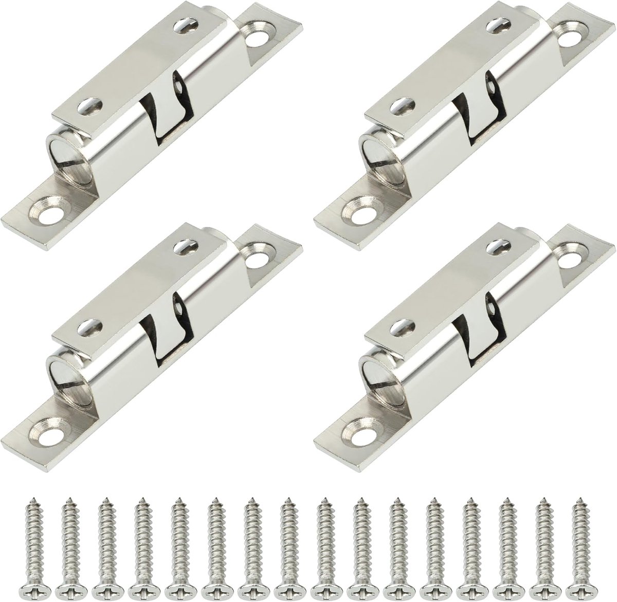 Mooche 4pcs Ball Door Catches for Internal Doors Roll, Ball Door Catches Adjustable Door Ball Latches Spring, Ball - ShopVlot