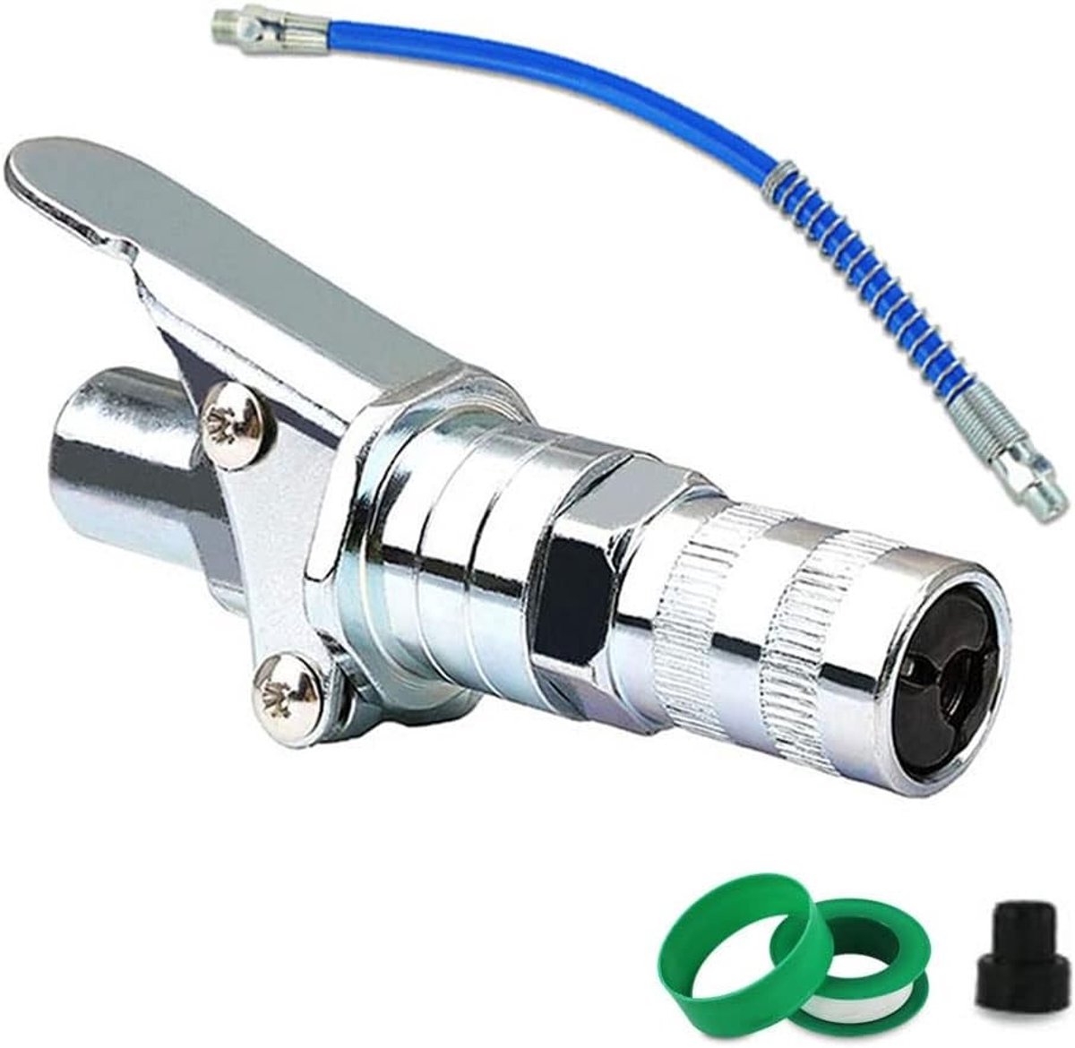 Krachtige 12000 PSI Sluitgrease Koppeling met Snelle Ontgrendeling, Geschikt voor Alle Vetpersen 1/8 Inch NPT, Dubbele Grip en Hoge Druk Vetkoppeling, Ideaal voor Professioneel Gebruik en Onderhoud