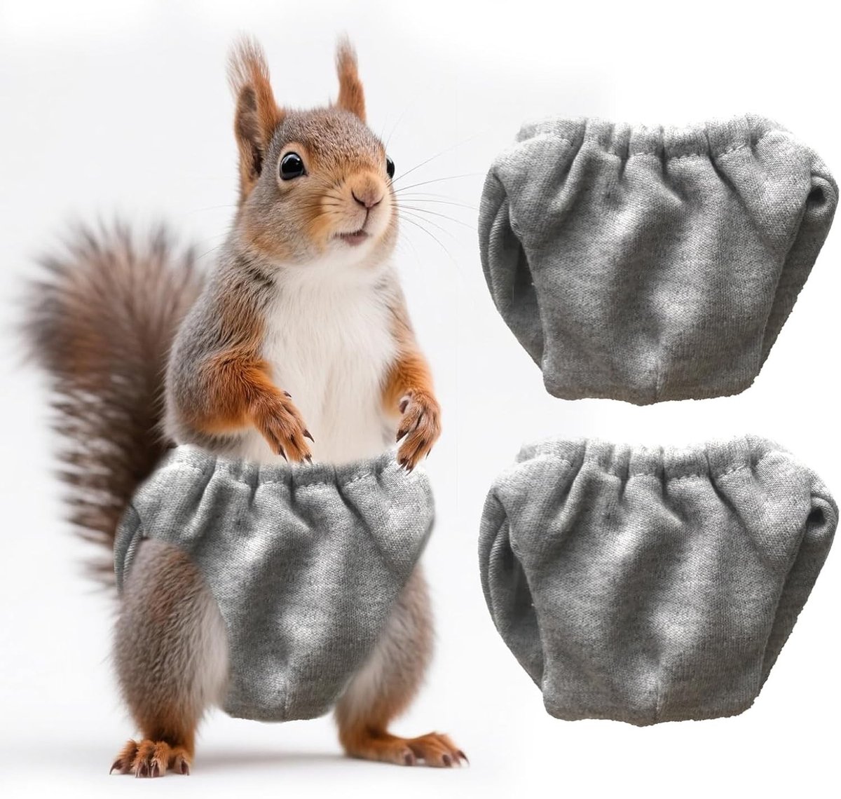 2 Stuks Aanpasbare Luier voor Kleine Huisdieren, Wasbare Luier voor Suikereekhoorns en Cavia's, Ideaal voor Training en Bescherming