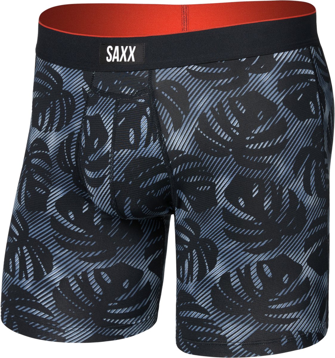 SAXX Heren Boxershort Multi-Sport Mesh - Boxer met BallPark Pouch® PRO - Lichtgewicht Sport Ondergoed - Rem Tropic - Zwart - XL