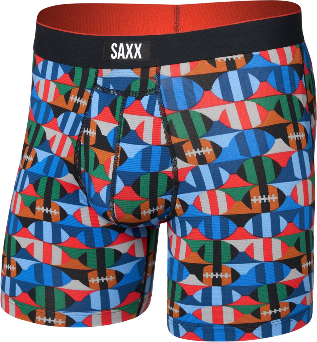 SAXX Heren Boxershort Multi-Sport Mesh - Boxer met BallPark Pouch® PRO - Lichtgewicht Sport Ondergoed - Gridiron Check - Multicolor - L