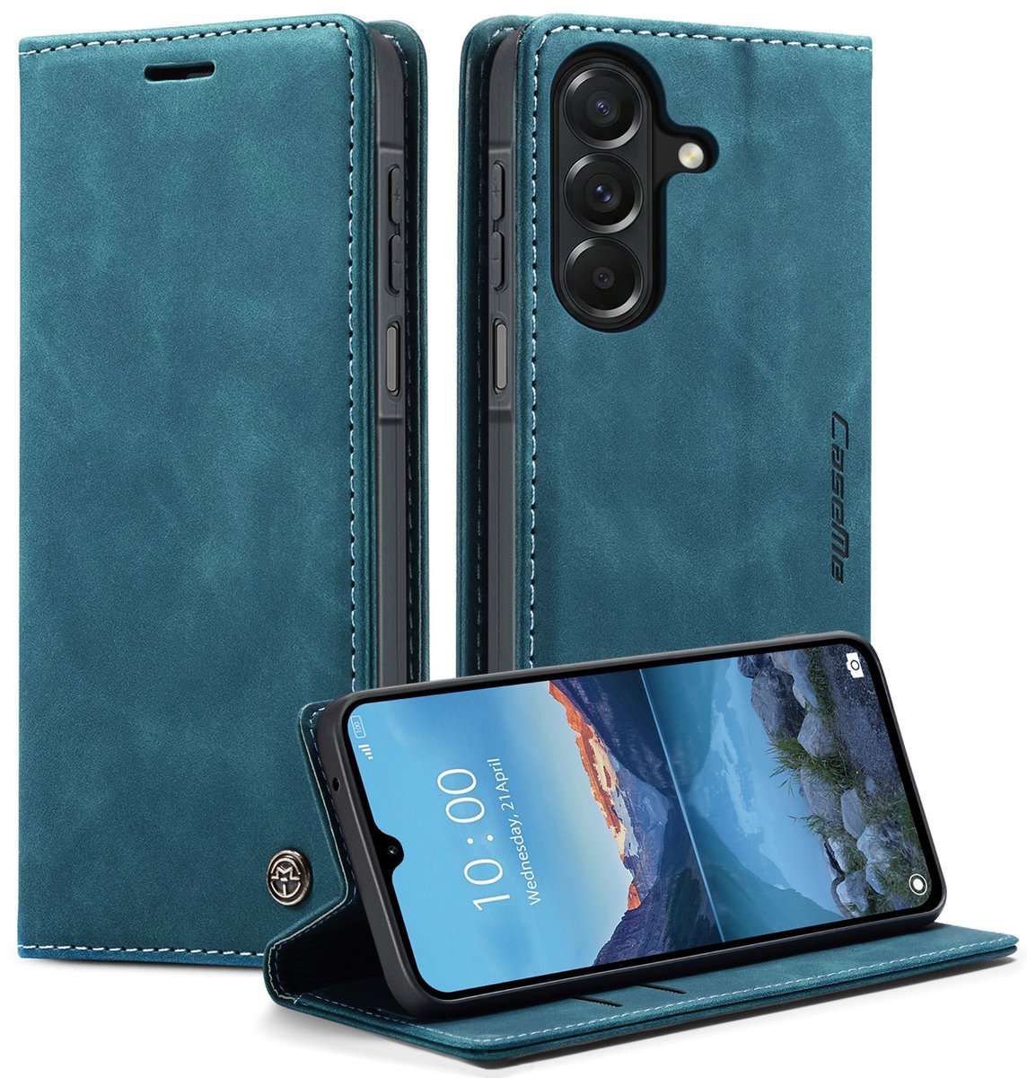 CaseMe Hoesje - Geschikt voor Samsung Galaxy A27 Hoesje - CaseMe 013 Book Case - Blauw