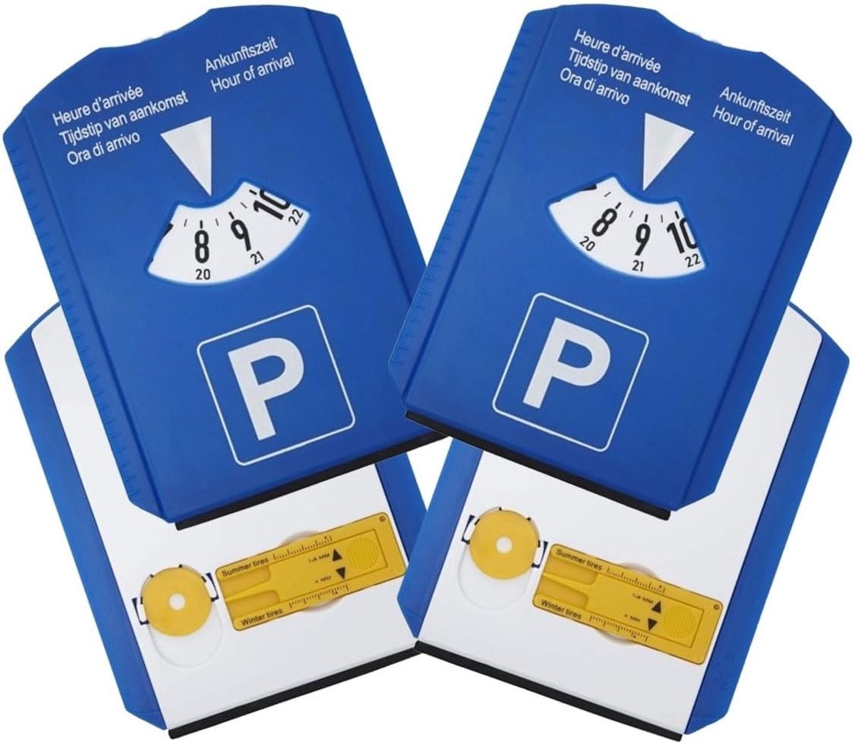 Parkeerschijf - Duurzaam materiaal - Multifunctioneel met ijskrabber - Inclusief winkelchip - Voor elke automobilist