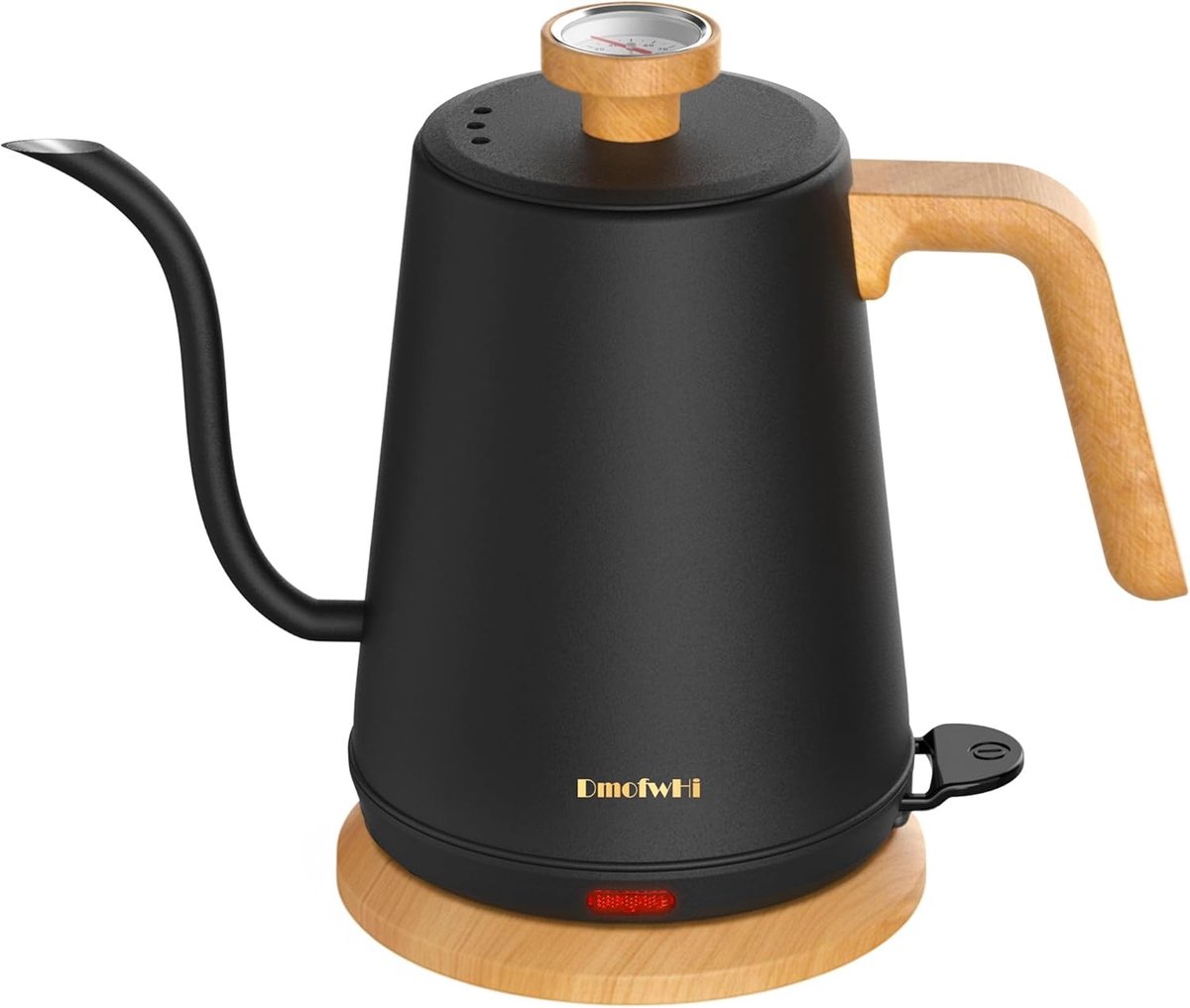 Zwanenhals Waterkoker - Roestvrij Staal - Ingebouwde Thermometer - Automatische Uitschakeling - Voor Koffie en Thee