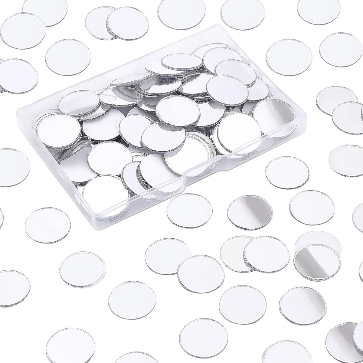Mini Acryl Spiegeltegels, 200 Stuks, Zelfklevende Decoratieve Mozaïektegels voor Wanddecor