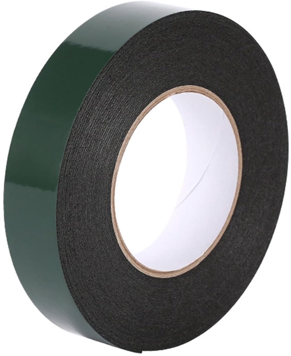 Zwarte PE Schuimtape met Sterke Lijm, Hoge Temperatuur Weerstand en Zacht Groene Film voor Auto-onderdelen Bevestiging en Bescherming
