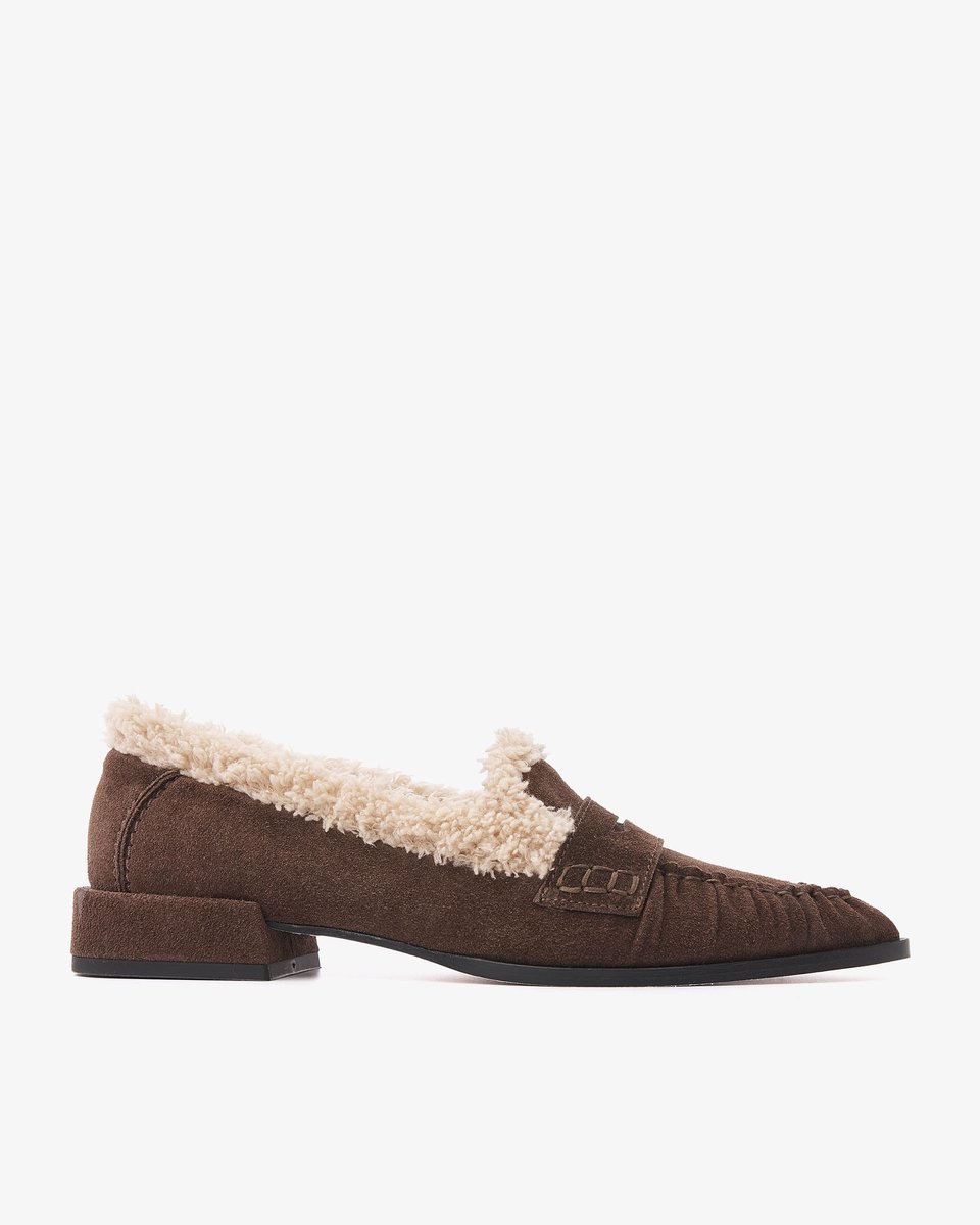 VIA VAI Jazz Vica Loafers Dames - Suède - Bruin - Maat 39
