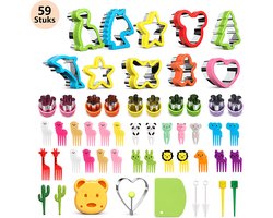 59-delige Sandwich Cutter Set - Brood Snijvormen Set - Koekjes en Fruit Uitsteekvormen - Bento Lunch Gereedschap - Keuken Bak Accessoires Set
